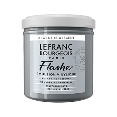 Image of Lefranc Bourgeois Emulsion, Acrylic, Vinyl Paint, Silver Iridescent, 1 stück (1er Pack)