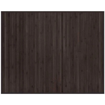 Image of vidaXL Rug Rectangular Dark Brown 80x100 cm Bamboo