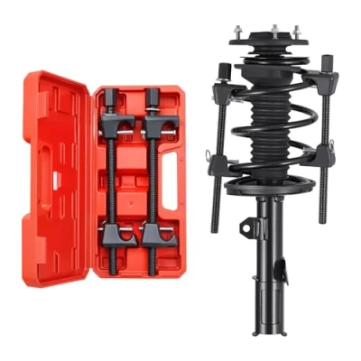 Image of VEVOR Strut Spring Compressor, 2 Pack, Heavy Duty Coil Compressor Tool with 10.4 Inches(256 mm) Range, Compatible 0.86 inches(22 Hex Sockets, Fit for Car Truck Motorcycle, Black