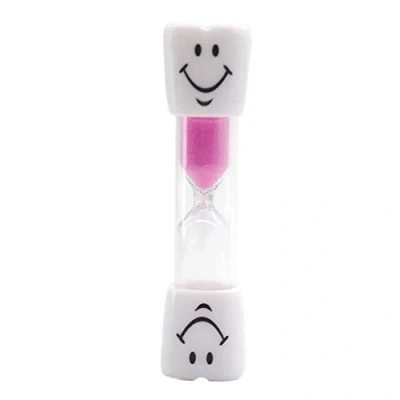 Image of AKORD Children’s Sandglass Timer for Brushing Teeth, Toothbrush Timer, Pink, 2 Minutes