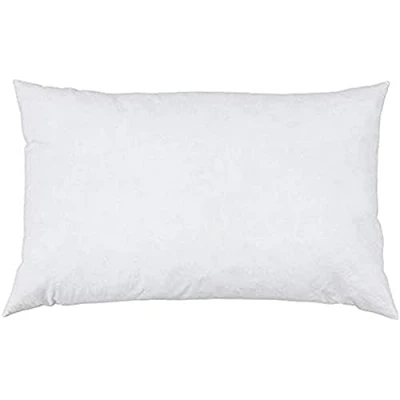 Image of Riva Paoletti Hollowfibre Cushion Pad Insert Inner Rectangular Shape 100% Polyester Filling Double Stitched Edges 30 x 50cm (12&quot; 20&quot; inches) Designed in the UK, White