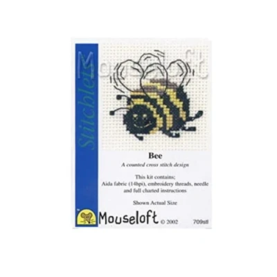 Image of Mouseloft Mini Cross Stitch Kit Bee, Stitchlets Collection