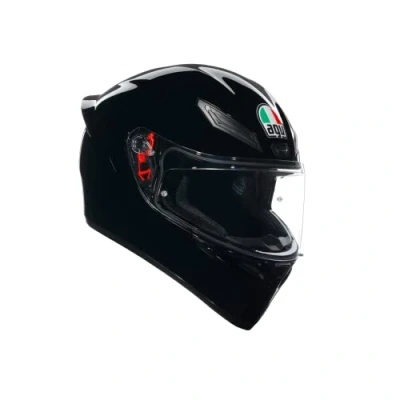 Image of AGV Helmet K1 S E2206, Full face Motorbike Helmet, ECE, for Men, Racing Style with Spoiler, Air Intakes and Scratch Resistant Visor, 190 Field of View, Intercom Ready, Black