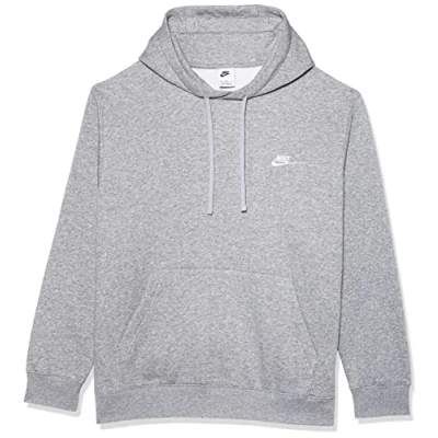 Image of Nike Sportswear CLUB Hoodie Hoodie, Men&#039;s, Size: XL T, Grey heather/matte silver/white