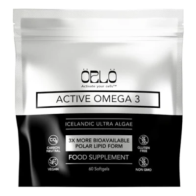 Image of Orlo Omega 3 Vegan Supplement Triple Strength Omega3s Plant Based DHA &amp; EPA Fatty Acids Algae Oil Sustainable Krill or Fish Alternative (60 Softgels)