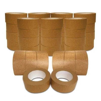 Image of JeeJaan® 36 Rolls Kraft Paper Tape Brown 50mm x 50m Eco Friendly Packing Surface For masking Sealing And Packaging Use