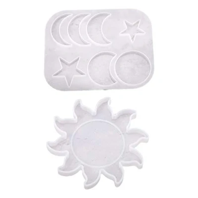 Image of WOWOWO Crystal Epoxy Resin Mold Stars Moon Sun Lunar Eclipse Pendant DIY Silicone Mould