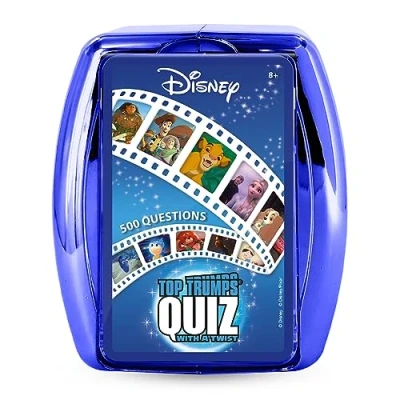 Image of Top Trumps Disney Classic Quiz Game, 500 questions to test your knowledge and memory on Frozen, Bambi, Encanto Ralph breaks the Internet, educational gift for ages 6 plus