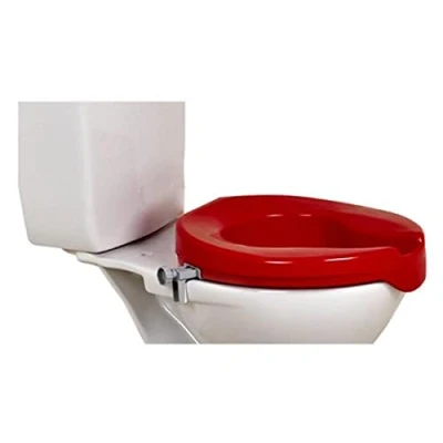 Image of NRS Healthcare Red Raised Toilet Seat 5 cm (2 inch) High