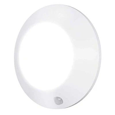 Image of HONWELL Motion Sensor Ceiling Light Indoor Outdoor, LED Bathroom Porch Wireless Battery Operated for Hallway Garage Bedroom Closet Stairs Basements Pantries Laundry Room