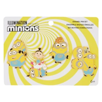 Image of Loungefly Universal Minions 4 Pc Pin Set