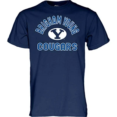 Image of NCAA Byu Cougars Mens T Shirt Line Up Team Color, Navy, Large