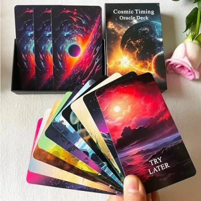 Image of Jrskvaro Time Oracle Cards Deck, Cosmic Timing Cards, Divine Deck to Help You Predict Frames.