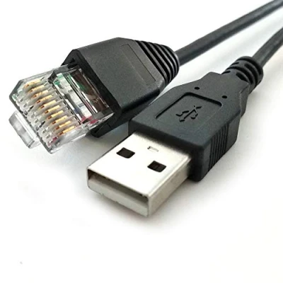 Image of Washinglee 940 0127 Cable for APC UPS 0127B 127C 0127E AP9827 Replacement, USB to RJ50 Console (10 FT/ 3 M)