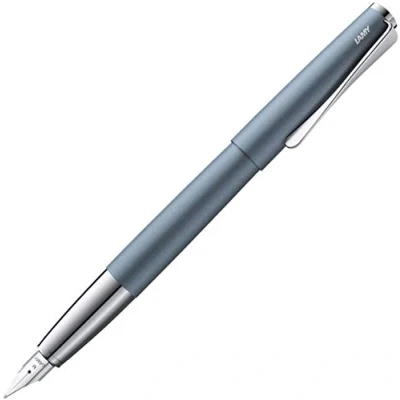 Image of Lamy 1234854 Studio Fountain Pen 66 Timeless in Glacier Colour Made of Rustproof Stainless Steel and Propeller Shaped Clip Nib Size F