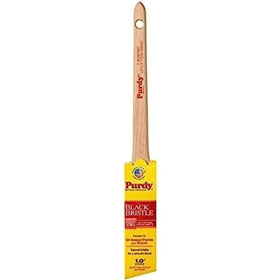 Image of Purdy 144024010 Adjutant Natural Bristle Angular Trim Brush, Black, 1 Inches