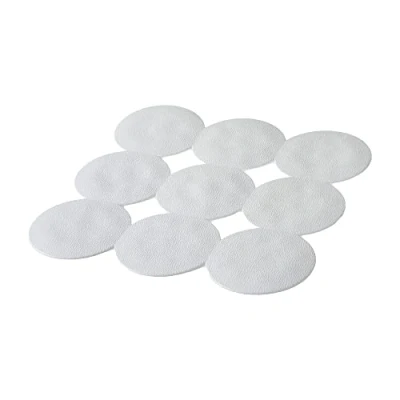 Image of Blue Canyon Dotty Designer Nonslip PVC Shower Mats, Quick Dry Bathmat for with Suction Pads &amp; Drain Holes, Mould Resistant Bathroom Accessory, Durable Bath Rug Runner 51x51 cm White
