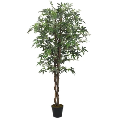 Image of vidaXL Artificial Maple Tree 336 Leaves 120 cm Green