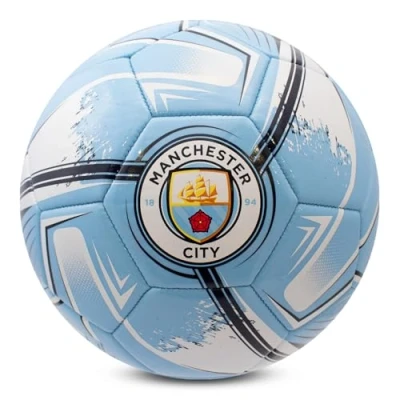 Image of Hy Pro Officially Licensed Manchester City F.C. Football Size 5, Turbine Design, Man Merchandise, Training, Match, Collectible For Kids and Adults