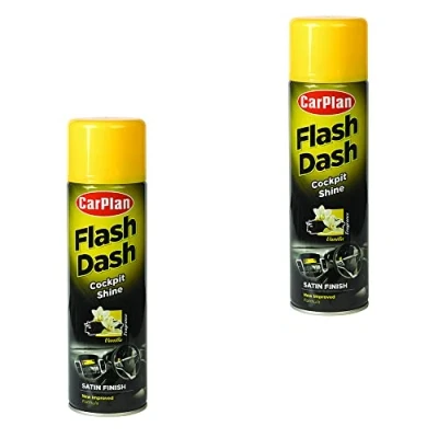 Image of CarPlan FSV506 Flash Dash Dashboard Shine Interior Cleaner Vanilla 500ml x 2