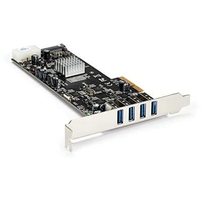 Image of StarTech.com 4 Port USB 3.0 PCIe Card w/ Dedicated 5Gbps Channels (USB 3.1 Gen 1) UASP SATA / LP4 Power PCI Express Adapter (PEXUSB3S44V)