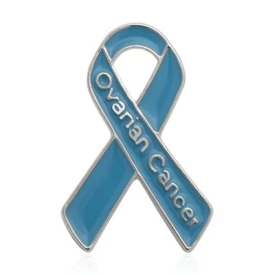 Image of Ankexin Brooches For Women,Ovarian Cancer Awareness Pin Blue Ribbon Brooch Ovarian Gifts Women Badge Sweater Backpack Lady