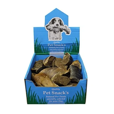 Image of 20 x Petsnack Meat Filled Beef Hoof Hooves Dog Treat Reward