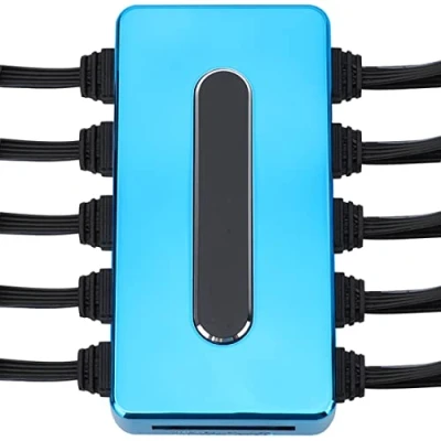 Image of RGB Fan Hub PC Case Controller 4 Pin, Support 10 Computer CPU Fans Splitter (RGB)