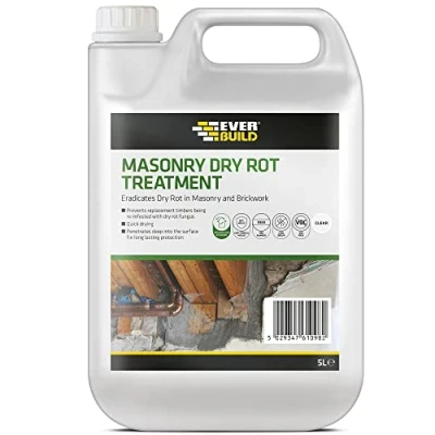 Image of Everbuild LJROT05 Lumberjack Masonry and Brick Dry Rot Treatment, 5 Litre
