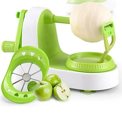 Image of Apple Peeler, Multi Function Fruit Vegetable, pear Potato Slice Movement, Peeling Machine Fast Manual Setting with 8 Blade Slicer Peeler Five Seconds