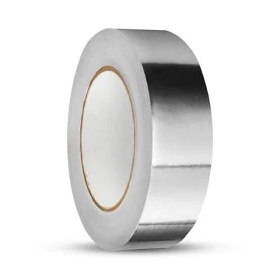 Image of Abacus Range Aluminium Tape 48mm x 45m Highly Adhesive Silver Foil Insulation Tape, Sealing Ducts Repairs Heat Resistant
