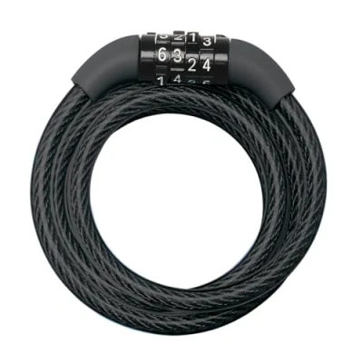 Image of Master Lock Bike Cable [Combination] [1.2 m Coiling Cable] [Outdoor] 8143EURDPRO Ideal for Bike, Electric Skateboards, Strollers, Lawnmowers and other Outdoor Equipments