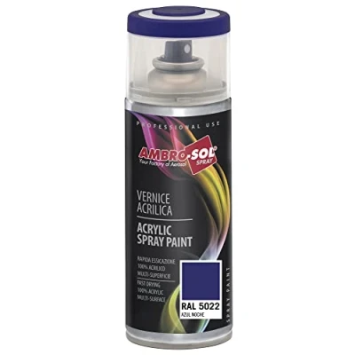 Image of Ambro Sol V4005022 Multipurpose Acrylic Enamel Spray Paint, Night Blue, 400 ml