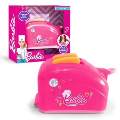 Image of Barbie Kitchen Toaster Roleplay Toys Imagination Play Role Kids Pretend Ages 3+ By Sinco Creations, Pink
