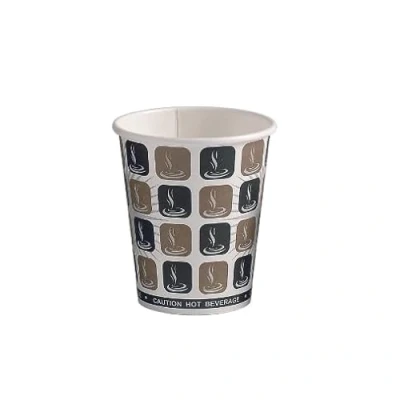 Image of Dispo 8oz Cafe Mocha Paper Espresso Coffee Cups x 50 (50)