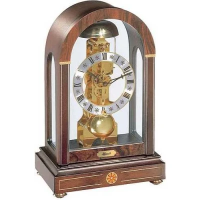 Image of Hermle Mechanical Table Clock with Hour Strike and Mahogany Finish 22712 030791