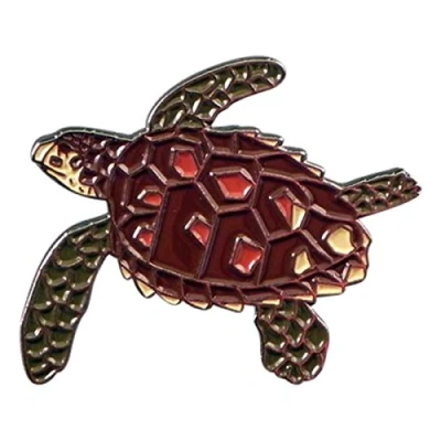 Image of Turtle Ocean Sealife Metal Enamelled Pin Badge Lapel XJKB12 34