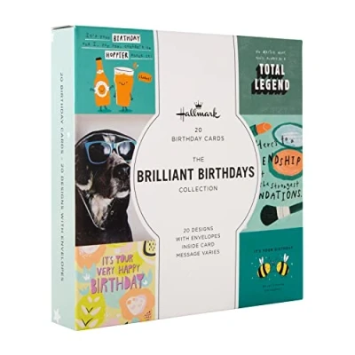 Image of Hallmark Birthday Cards Multipack of 20 in Contemporary Designs