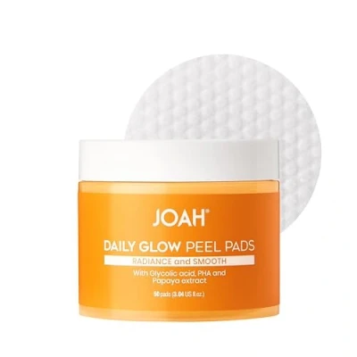 Image of JOAH Daily Glow Peel Pads with Glycolic Acid, PHA and Papaya Extract, 50 Count