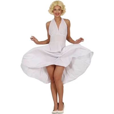 Image of FIESTAS GUIRCA Iconic Movie Star Fancy Dress Women Sexy White Actress Costumes for Size L 14 16