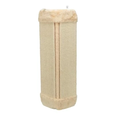 Image of TRIXIE scratching board for room corners sisal surface plush covered back catnip 32 x 60 cm 43431