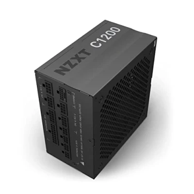 Image of NZXT C1200 PSU 1200 Watt Gaming PC Power Supply ATX 3.0 PCIe 5.0 12VHPWR Connector 80 Plus Gold Efficiency Fully Modular Zero Fan Mode Black Sleeved Cables 10 Year Warranty