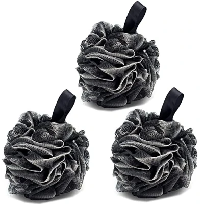 Image of 3 Pack Bath Shower Sponge JollyJelly Mesh Loofahs Body Scrubber Brush for Women Men Exfoliate Skin Clean Soothe (60g/PCS)