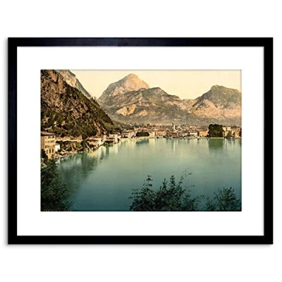 Image of Wee Blue Coo 9x7 &#039;&#039; VINTAGE PHOTOGRAPHY RIVA LAKE GARDA ITALY NEW FRAMED ART PRINT F97X1786