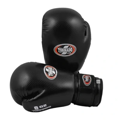 Image of Kids Boxing Glove 6oz 8oz, Youth, Boys and Girls Training Sparring Gloves for Punching Bag, Kickboxing, Muay Thai, MMA, UFC, Gift Age 6 15 Years (Black, 6oz)