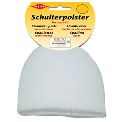 Image of Kleiber Shoulder Pad/Dress Form 9.5cm x 9cm 3.3cm White Satin, 9.5 9 3.3 cm