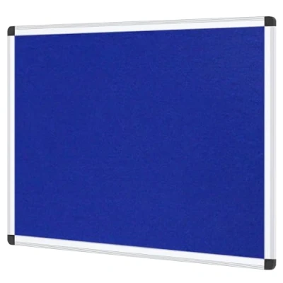 Image of VIZ PRO Notice Board Felt Blue, Silver Aluminium Frame, 90 X 60 cm