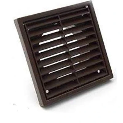 Image of Brown Extractor Fan Wall Fixed Louvre Grill Grille Ventilation 4&quot;, 5&quot;, 6&quot; (6&quot; 150mm)