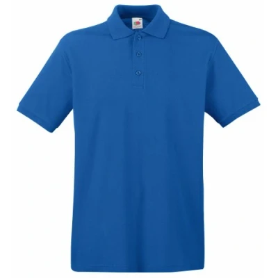 Image of Fruit of the Loom Men&#039;s Premium Short Sleeve Polo Shirt, Royal, Large C