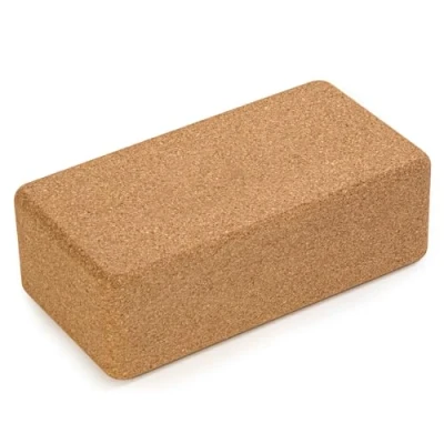 Image of Yoga Studio The Comfortable Cork Block (22.5cm x 12cm 7.5cm) Anti Bacterial Brick with rounded Edges.